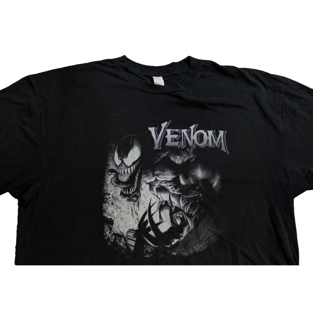 Marvel Venom T-Shirt Men's 3XLT Big & Tall Graphic Tee Black Cotton Blend